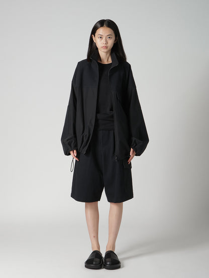 STRETCH TAFTA STAND COLLAR BLOUSON