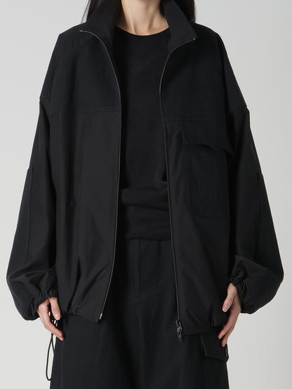 STRETCH TAFTA STAND COLLAR BLOUSON