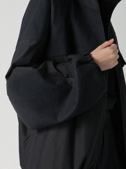 STRETCH TAFTA STAND COLLAR BLOUSON