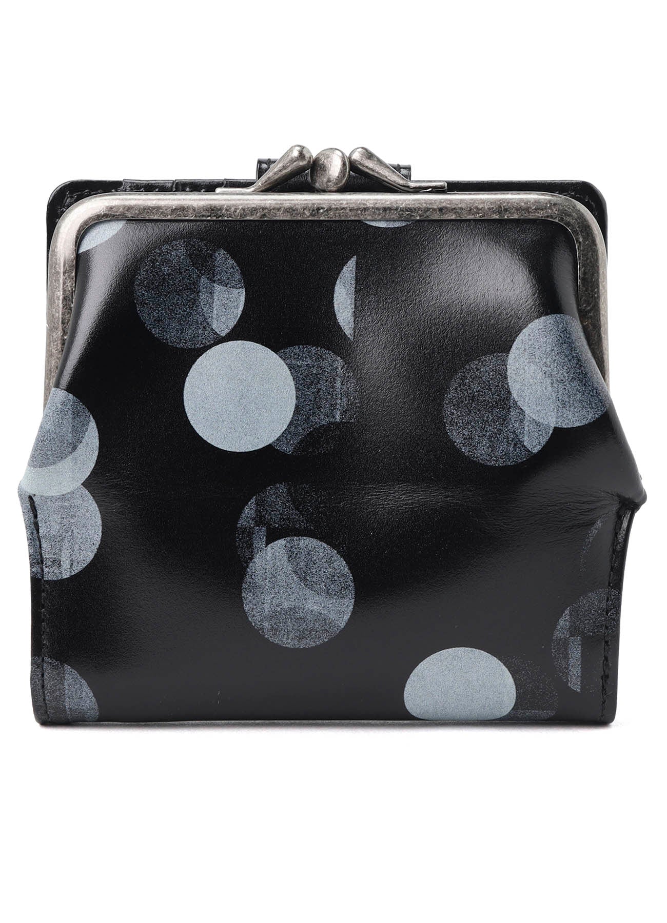 DOT PRINT GLOSSY SMOOTH LEATHER SMALL WALLET
