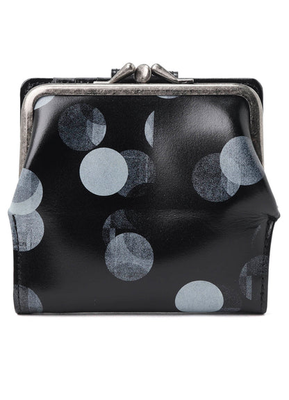 DOT PRINT GLOSSY SMOOTH LEATHER SMALL WALLET