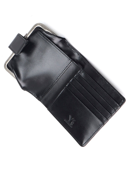 DOT PRINT GLOSSY SMOOTH LEATHER SMALL WALLET