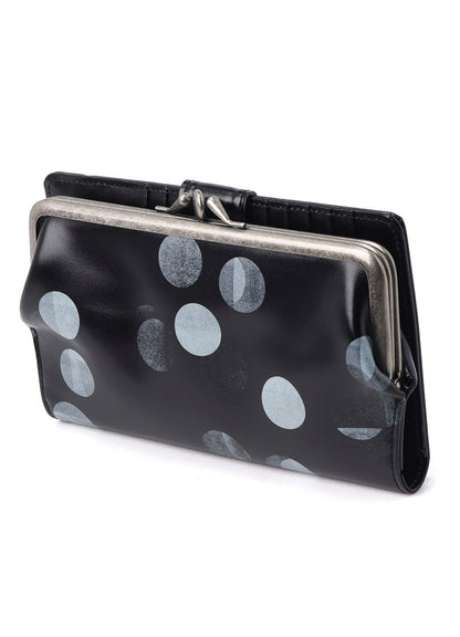DOT PRINT GLOSSY SMOOTH LEATHER LONG WALLET