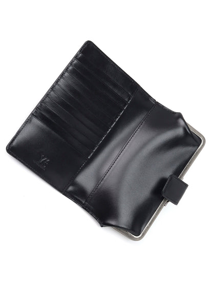 DOT PRINT GLOSSY SMOOTH LEATHER LONG WALLET