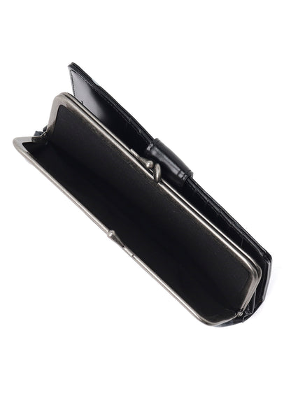 DOT PRINT GLOSSY SMOOTH LEATHER LONG WALLET
