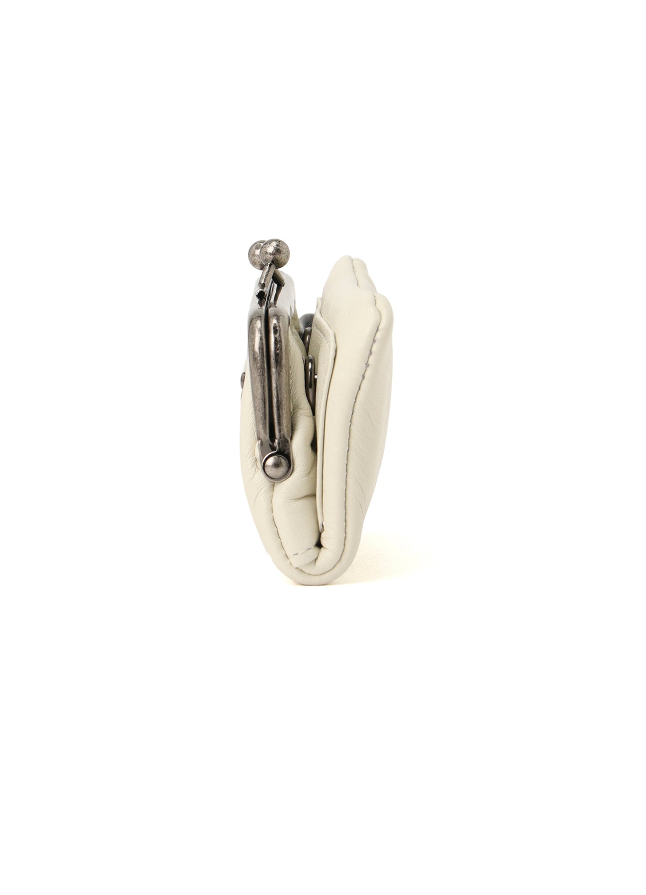 SEMI-GLOSSY LEATHER KEY CASE W/ METAL CLASP