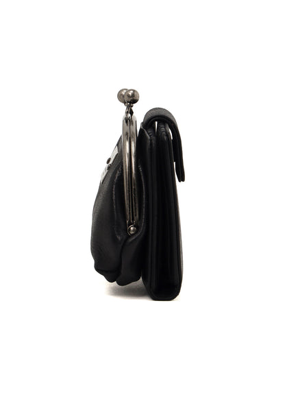 LEATHER CARD CASE W/ METAL CLASP