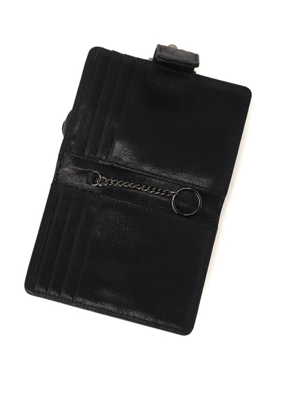 LEATHER CARD CASE W/ METAL CLASP