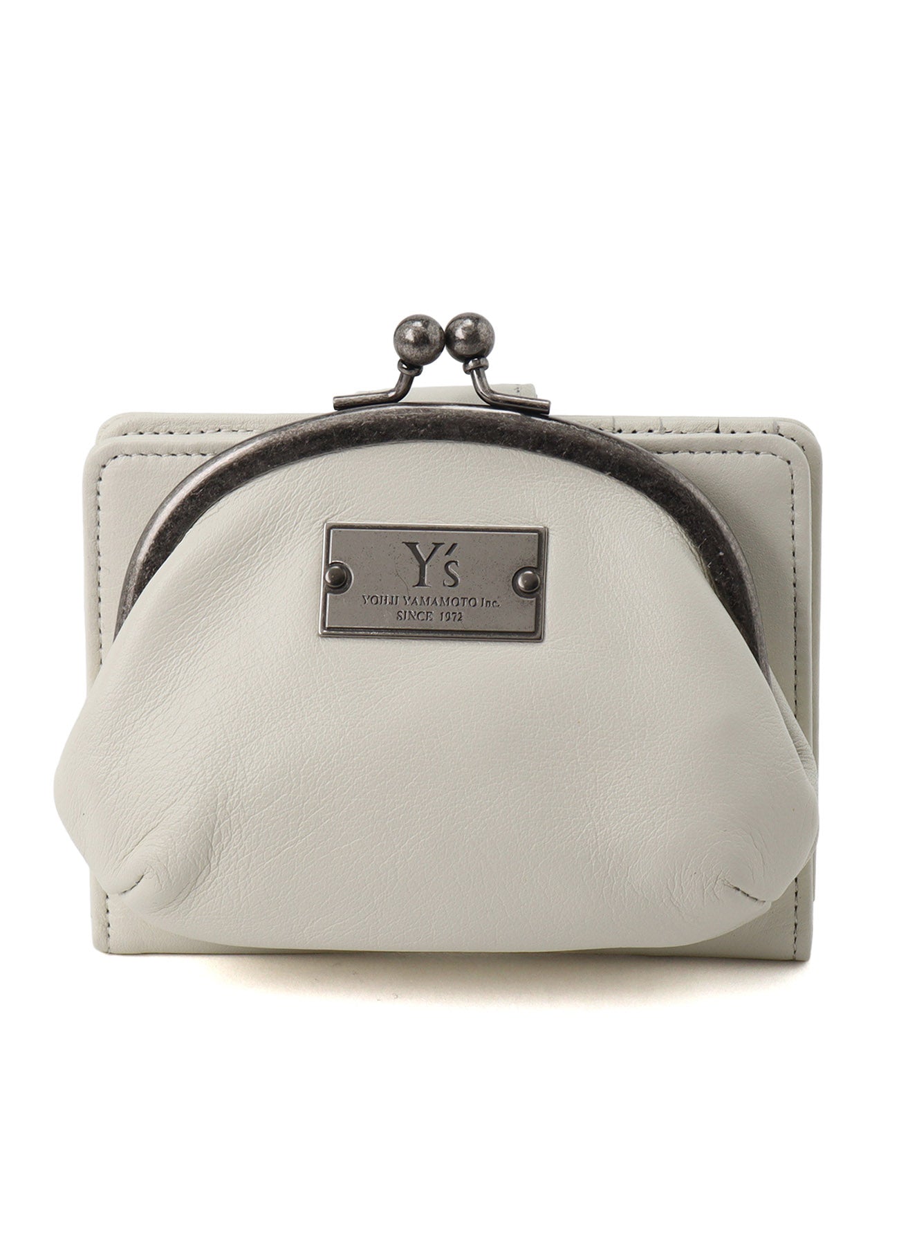 SEMI-GLOSSY LEATHER CARD CASE W/ METAL CLASP – THE SHOP YOHJI YAMAMOTO
