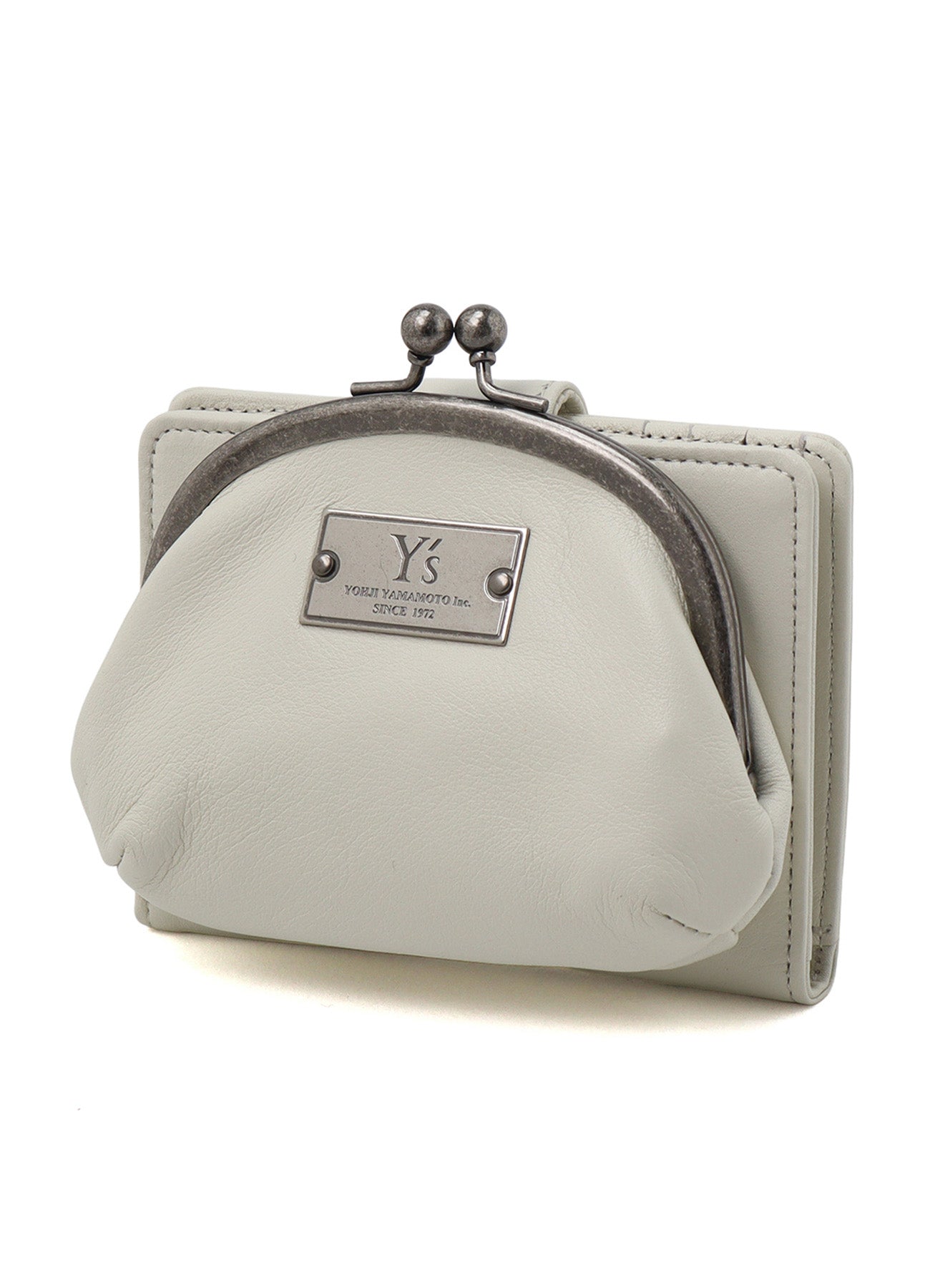 SEMI-GLOSSY LEATHER CARD CASE W/ METAL CLASP – THE SHOP YOHJI YAMAMOTO