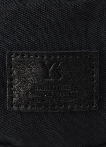 COTTON LINEN TWILL / LEATHER POUCH