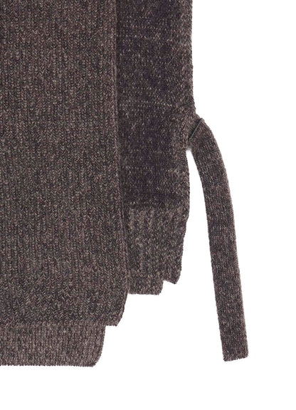 MOHAIR WOOL COMBINATION KNIT VEST