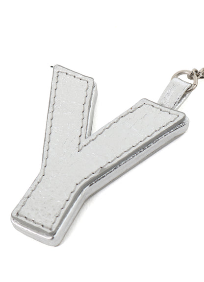 Y'S BLOCK LEATHER BAG CHARM