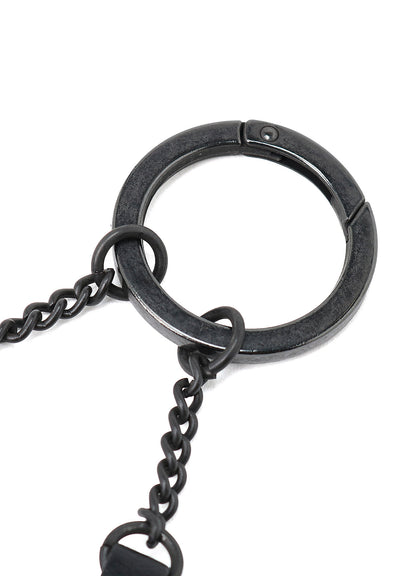 Y'S BLOCK LEATHER BAG CHARM