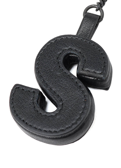 Y'S BLOCK LEATHER BAG CHARM