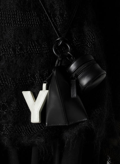 LEATHER BLOCK SHOULDER STRAP