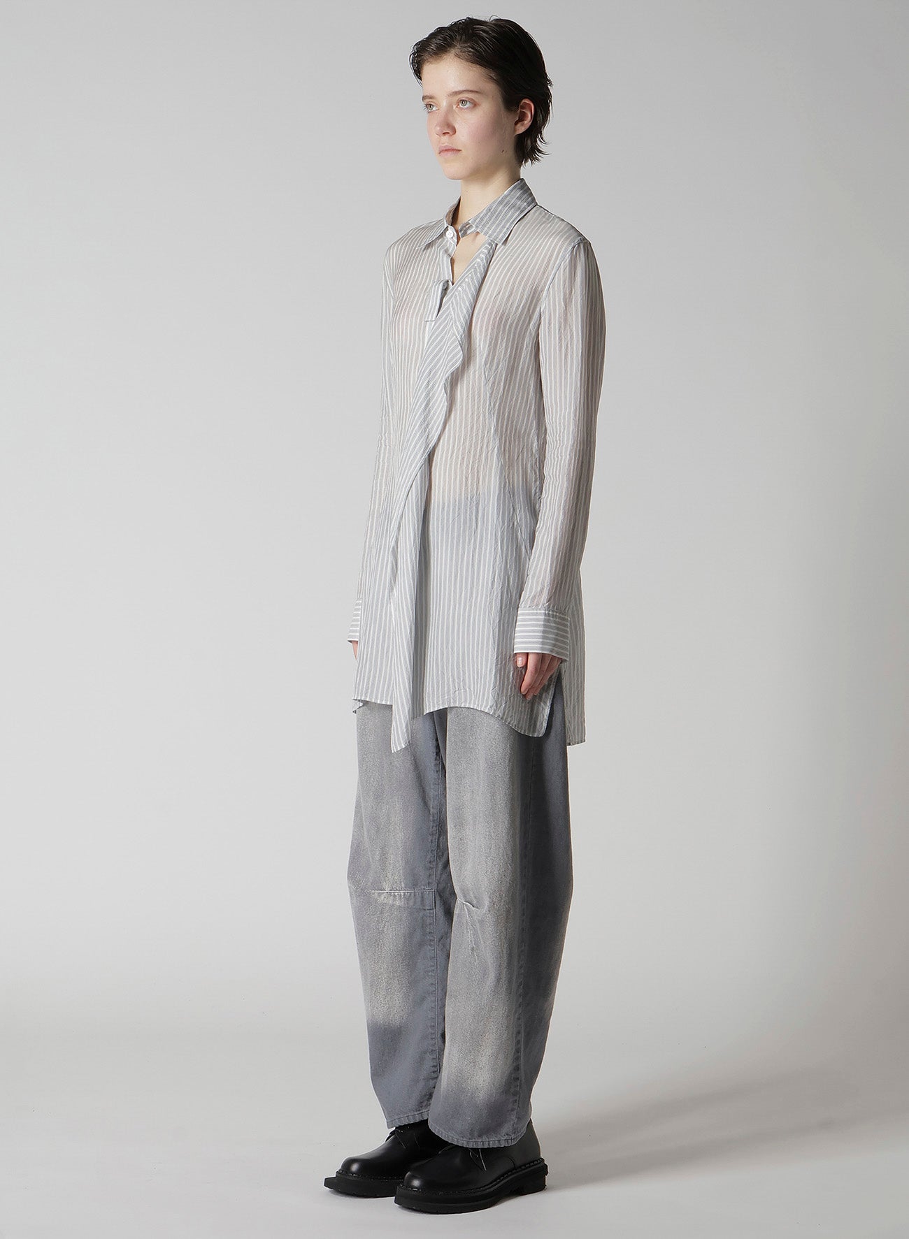 CUPRO STRIPE FRONT CLOTH SHIRT