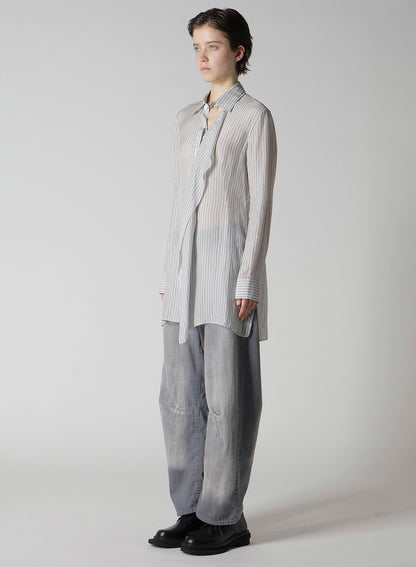 CUPRO STRIPE FRONT CLOTH SHIRT