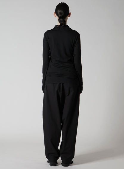 MILD WASHABLE JERSEY HIGH NECK BLOUSE