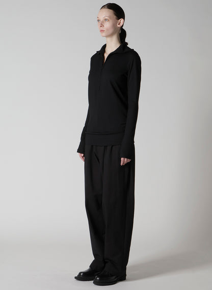 MILD WASHABLE JERSEY HIGH NECK BLOUSE