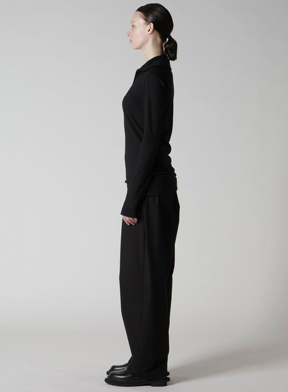 MILD WASHABLE JERSEY HIGH NECK BLOUSE