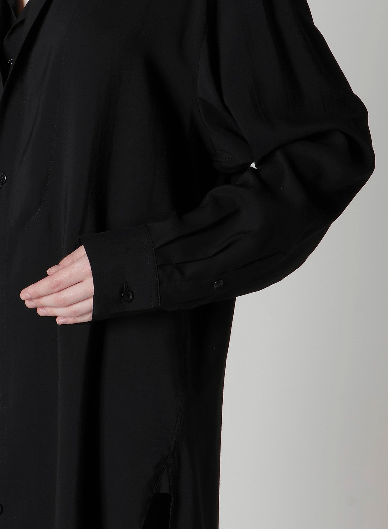 HARD-TWIST SERGELAYERED FRONT SHIRT