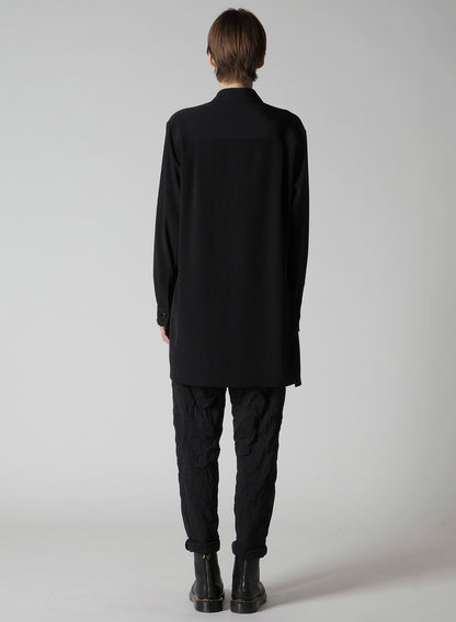 TA/PE CREPE DE CHINE ASYMMETRIC BLOUSE