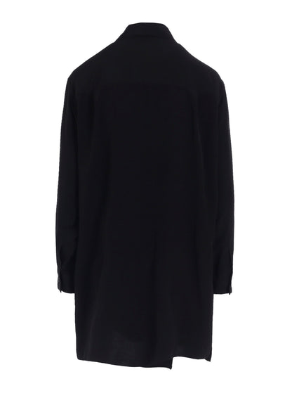 TA/PE CREPE DE CHINE ASYMMETRIC BLOUSE