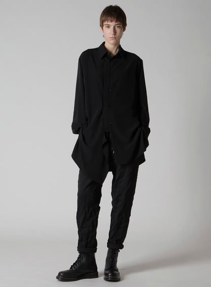 TA/PE CREPE DE CHINE ASYMMETRIC BLOUSE