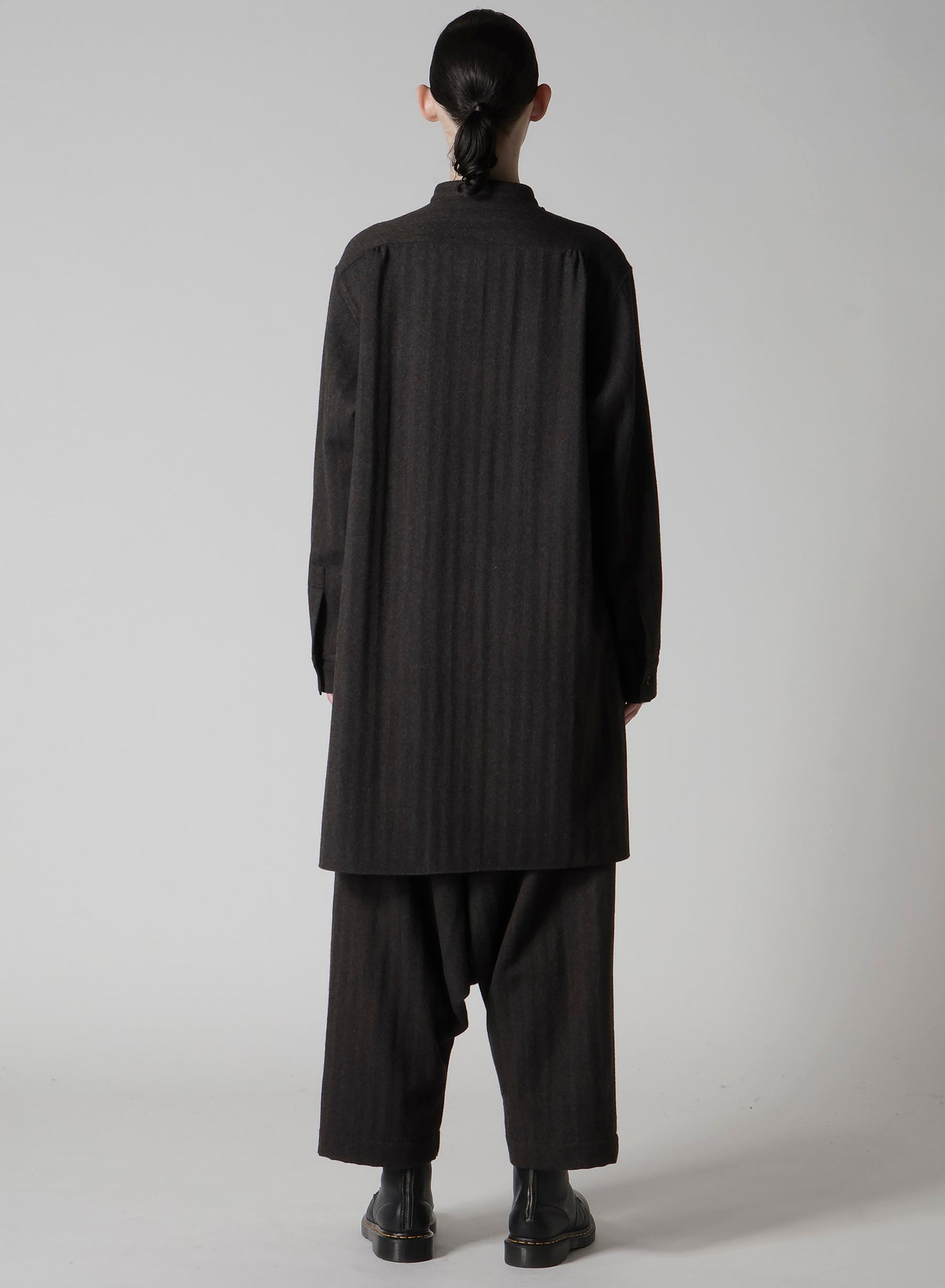 W/NY HERRINGBONE FRONT CLOTH BLOUSE