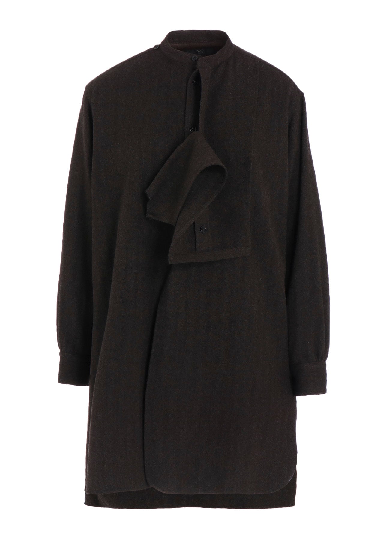 W/NY HERRINGBONE FRONT CLOTH BLOUSE