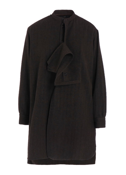 W/NY HERRINGBONE FRONT CLOTH BLOUSE
