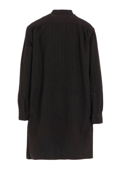 W/NY HERRINGBONE FRONT CLOTH BLOUSE