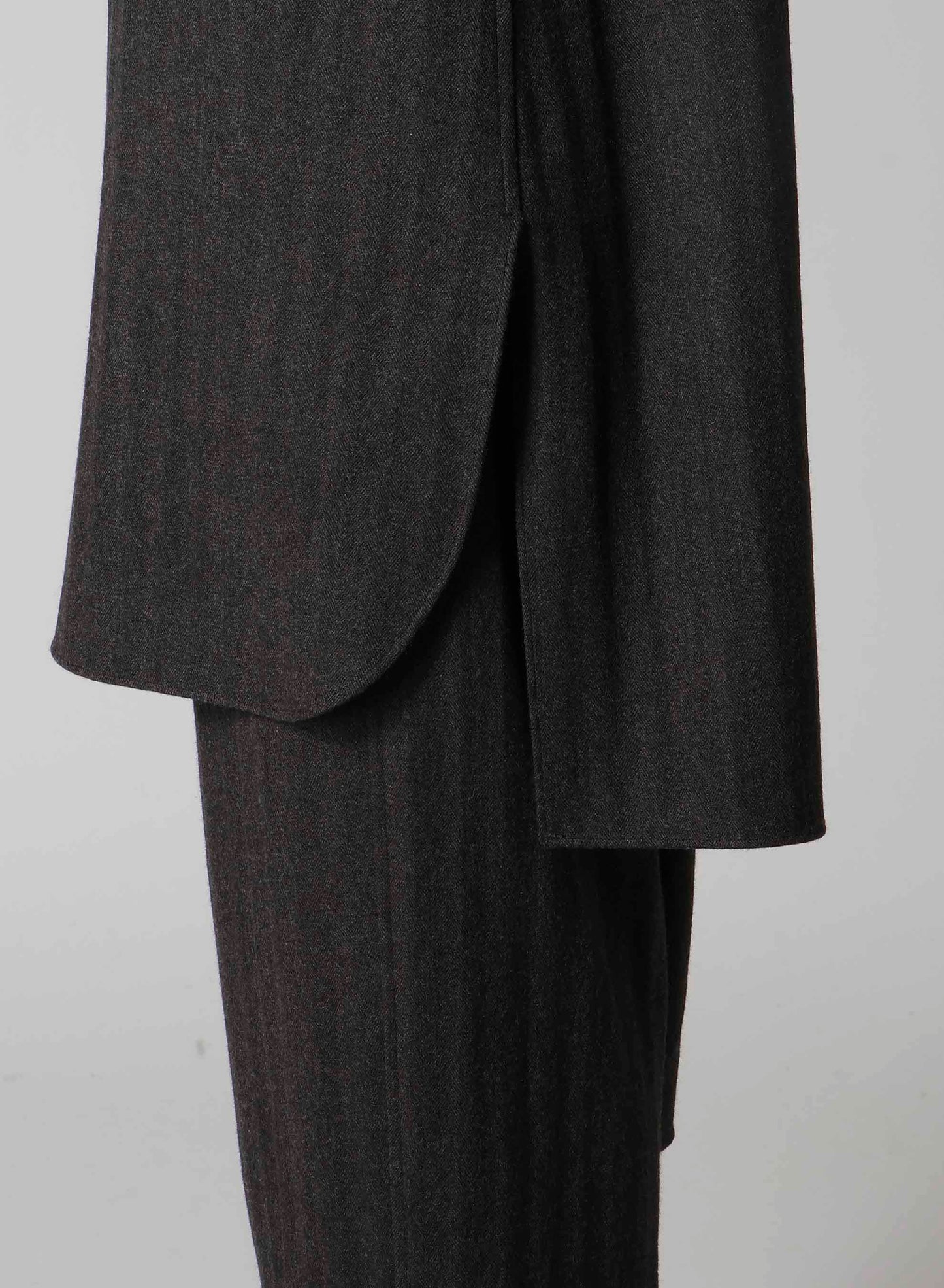 W/NY HERRINGBONE FRONT CLOTH BLOUSE
