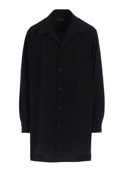 TA/PE CREPE DE CHINE OPEN COLLART SHIRT