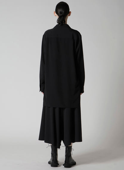 TA/PE CREPE DE CHINE OPEN COLLART SHIRT