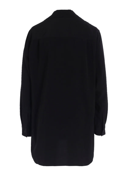 TA/PE CREPE DE CHINE OPEN COLLART SHIRT