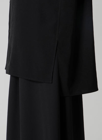 TA/PE CREPE DE CHINE OPEN COLLART SHIRT