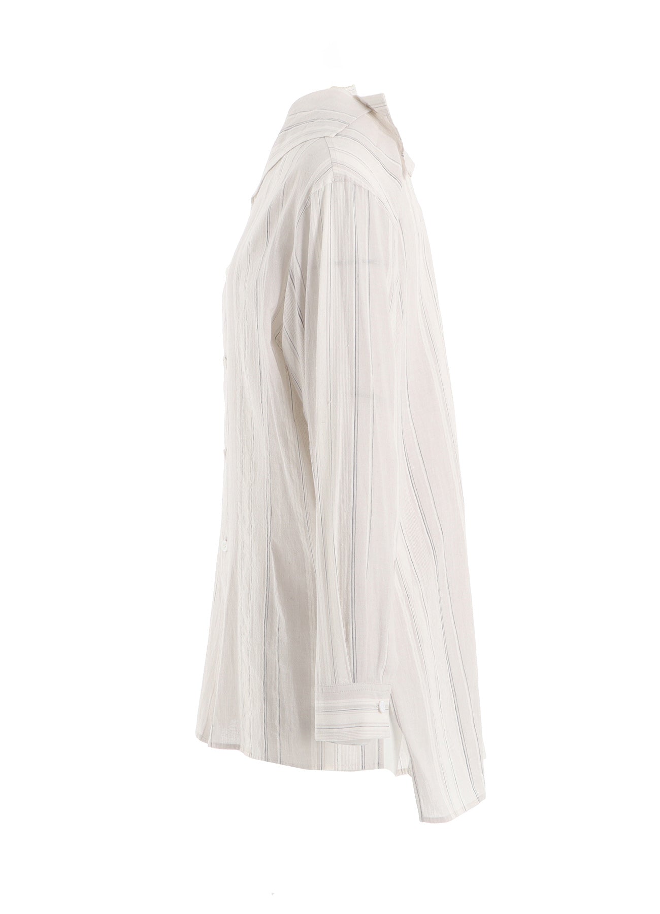 STRIPE SHRINK-FINISH SAILOR COLLAR BLUSE