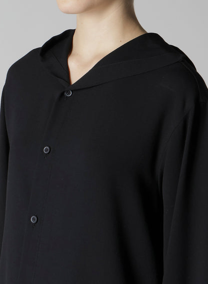 WOOL SERGE SAILOR COLLAR BLOUSE