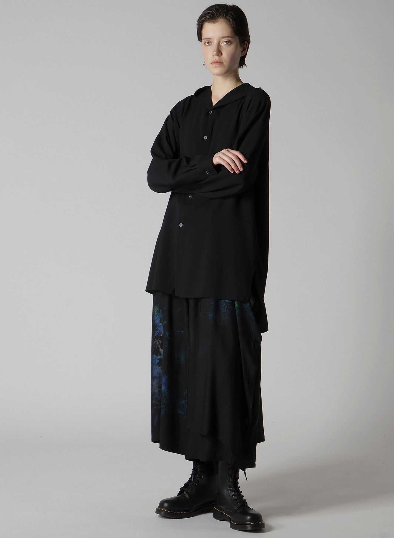 WOOL SERGE SAILOR COLLAR BLOUSE