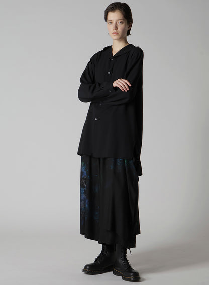 WOOL SERGE SAILOR COLLAR BLOUSE