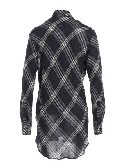 GAUZE PLAID SHOULDER LOOP BLOUSE