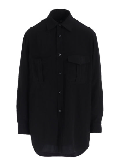 TA/PE CREPE DE CHINE SHOULDER LOOP BLOUSE