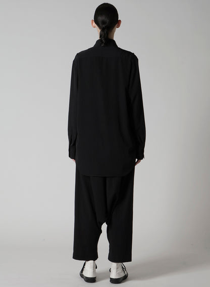 TA/PE CREPE DE CHINE SHOULDER LOOP BLOUSE