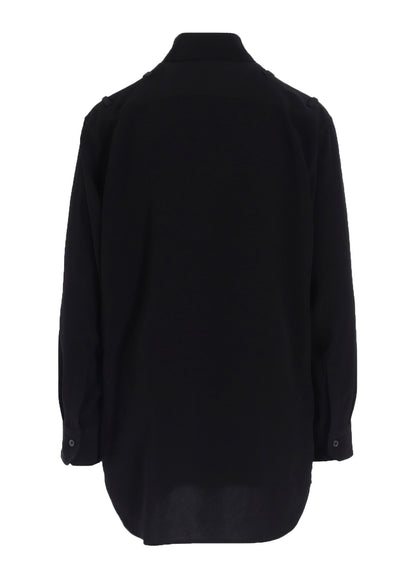 TA/PE CREPE DE CHINE SHOULDER LOOP BLOUSE