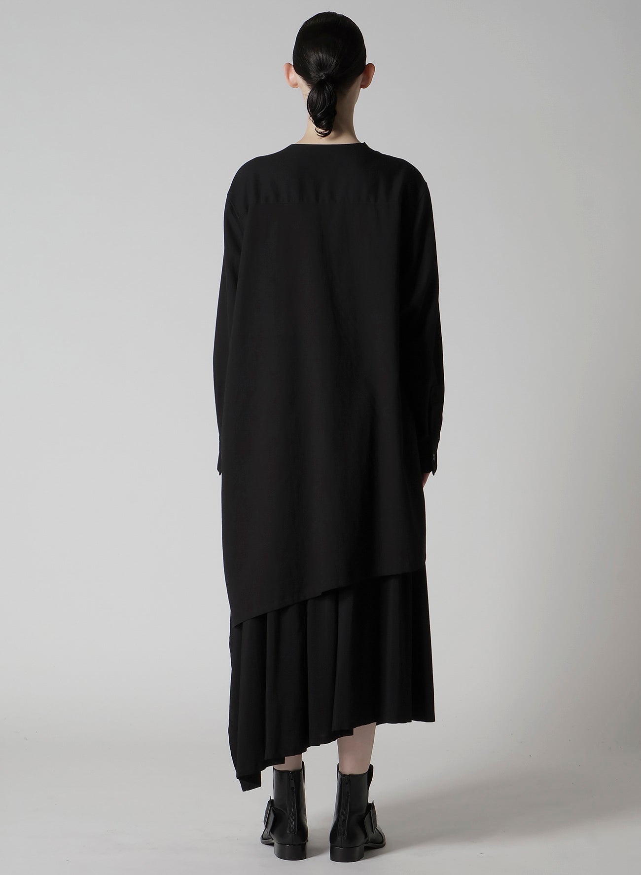 COTTON VIYELLA PINTUCK ASYMMETERIC BLOUSE