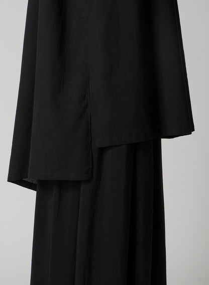 COTTON VIYELLA PINTUCK ASYMMETERIC BLOUSE