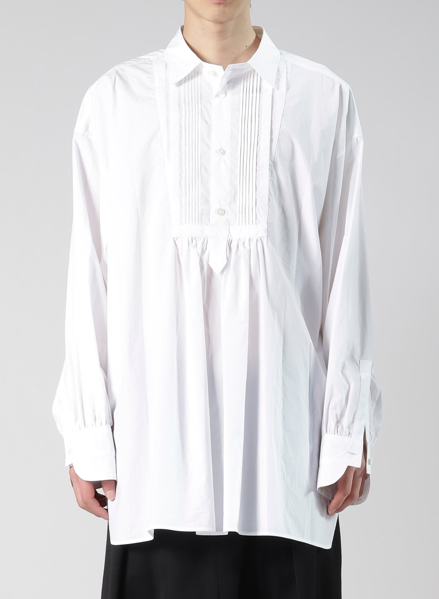 COMPACT TYPEWRITER PIN TUCKED BLOUSE