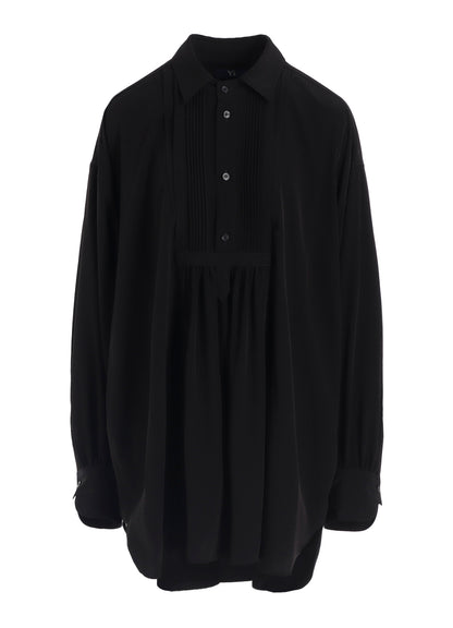 TA/PE SUPER VIYON TUSSER PIN TUCKED BLOUSE
